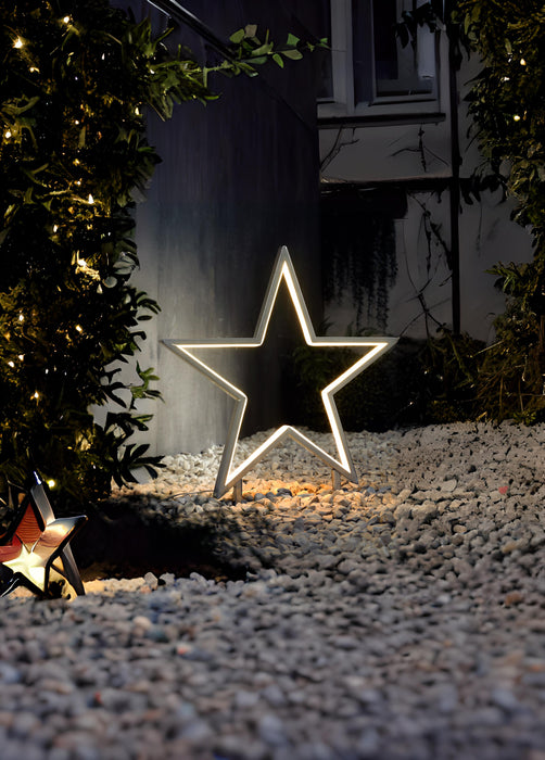 Pre-Lit Christmas Star, Warm White LED Light