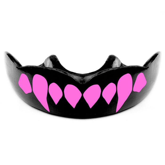 Beast Fang - Pink Teeth Black Moldable Mouthguard with Case
