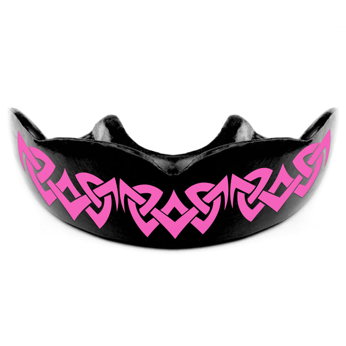 Blue, Pink, Red Tribal Moldable Mouthguard with Case
