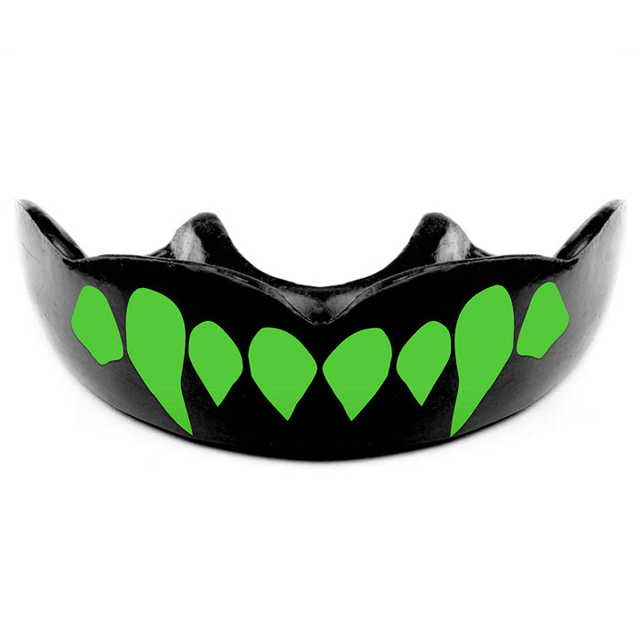 Beast Fang - Green Teeth Black Moldable Mouthguard with Case