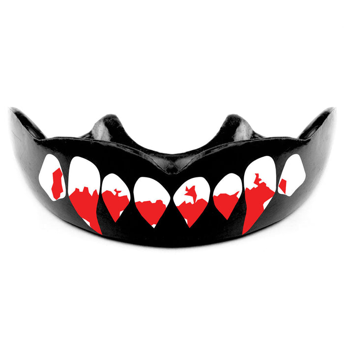 Best Fang - Savage Beast White Teeth Black Moldable Mouthguard with Case