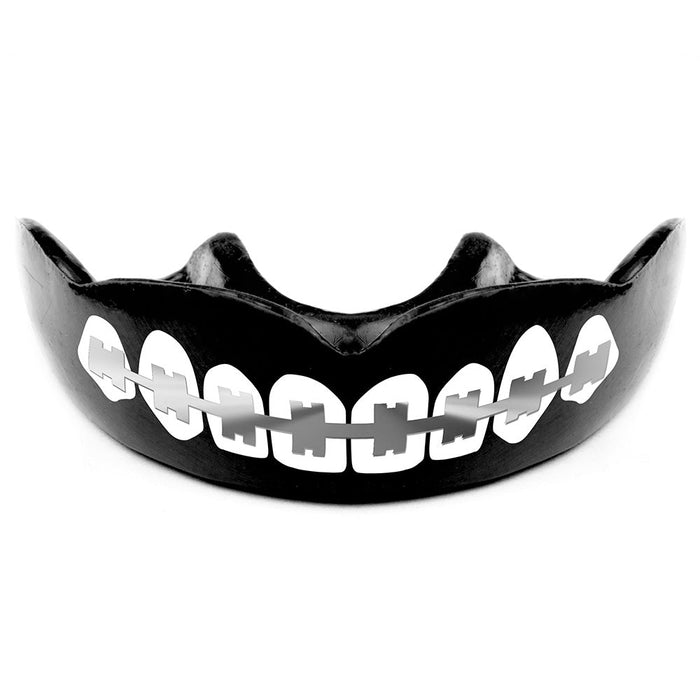White Teeth Silver Braces Moldable Mouthguard with Case